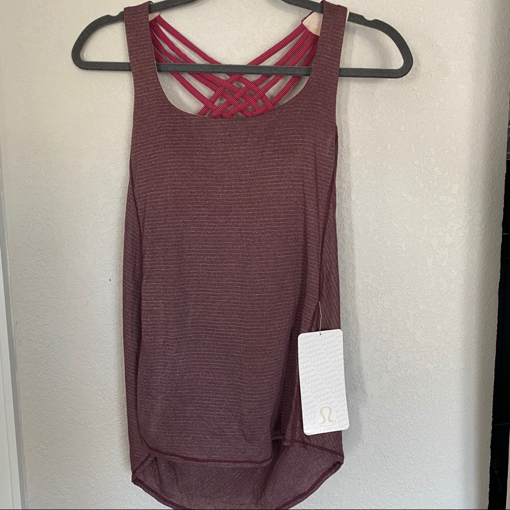 Lululemon Burgundy Work Out Tank